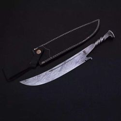 Custom Hand made Hand Forged Damascus Steel Blade Camping Survival Hunter knife.