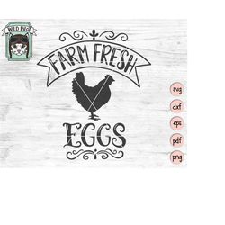 Farm Fresh Eggs SVG file, farm fresh eggs cut file, fresh eggs svg file, farm fresh eggs clipart, farm svg, sign, Kitche