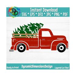 Christmas Truck SVG, Holiday SVG, Christmas SVG, Png, Eps, Dxf, Cricut, Cut Files, Silhouette Files, Download, Print