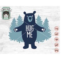 cute bear svg, bear svg file, hug me svg, bear hug svg file for cricut, bear cut file, cute bear clipart, cute bear vect
