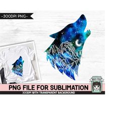 Galaxy PNG SUBLIMATION design, Wolves PNG, Wolf png, Wolf Clipart, Wolf Silhouette png, Wolves Sublimation, Watercolor p