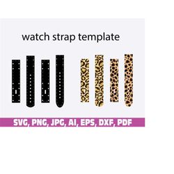 Watch Bands template, watch strap template svg, Printable Watch Strap, Watch Band Strap svg, Watch Band Strap template a