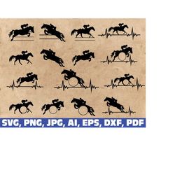 equestrian svg, HORSE Svg, horses svg, equestrian Split monogram svg, horse shirt, horse heartbeat svg, jumping horse sv