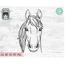 Horse SVG file, Horse cut file, Horse vector, Cowboy svg file, Western, Farm Animals, Horse face, rustic, Country svg fi