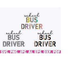 school bus driver half leopard svg png, Bus Driver Png, Bus Driver leopard Sublimation Design, school svg, back to schoo