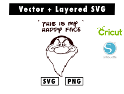 this is my happy face svg and png files for cricut machine , anime svg , manga svg , Goku svg