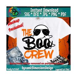 The Boo Crew, Halloween SVG, boo SVG, Spider clipart, Boo decal, Digital cut file, spider web svg, spooky svg, spider sv