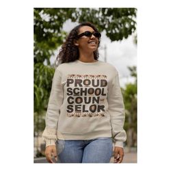 proud school counselor sweatshirt, school counselor sweatshirt, gift for school counselor, black owned shop