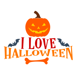 I Love Halloween Svg, Halloween Svg, Halloween Sign Svg, Silhouette, Cricut, Printing, Dxf, Eps, Png, Svg