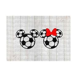 SVG DXF File for Soccer Mickey and Minnie