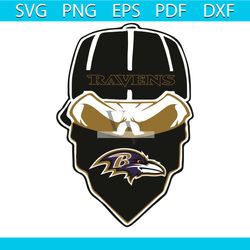 Baltimore Ravens Ninja Face Svg, Sport Svg, Ninja Face Svg, Baltimore Ravens Svg, Baltimore Svg, Ravens Svg, Ravens Logo