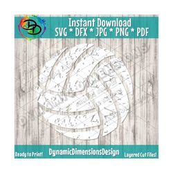 Volleyball svg, distressed volleyball svg, Volleyball clipart, dxf, png, volleyball svg, svg files, iron on decal, volle