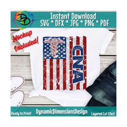 CNA svg, Flag SVG, Flag png, American flag svg, patriotic svg, Nursing svg, Registered Nurse shirt SVG, Patriotic, nursi