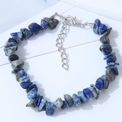 Bracelet en pierre naturelle irreguliere, perles colorees, cristal Quartz, brin de gravier, Bracelets pour femmes et fil