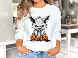 Pumpkin Wolf svg png, Halloween svg, Halloween Shirt svg, Spooky svg, Fall Digital Print, Autumn Print, Cartoon Wolf svg