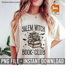 Salem Witch Book Club Halloween Png, Book Lover Png, Reading Halloween Png, Reading Book Png, Spell Book Png, Spooky Sea