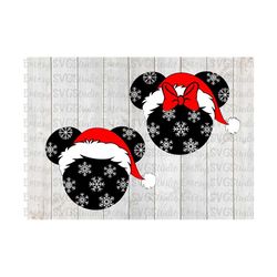 SVG DXF File for Christmas Santa Mickey and Minnie