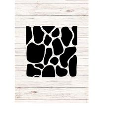 Giraffe Pattern Animal Print Stone Background Safari SVG/PNG Digital Files Download Instant Seamless Clip Art Transparen