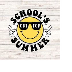 School's Out For Summer colored svg break svg schools out svg teacher SVG/PNG Digital Files Download Seamless ClipArt Tr