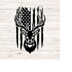 Deer American Flag svg/png Buck Flag svg Hunting Flag svg Deer hunting svg patriotic svg Independence Day svg