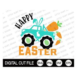 Happy Easter Svg, Easter Truck Carrot Svg, Easter Svg,  Svg Easter Egg, Svg Easter, Easter, Truck Svg Boys, Svg Files Fo