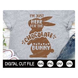 Easter Svg, I'm Just Here for the Chocolate Bunny, Happy Easter Svg, Svg Easter Girl Gift, Svg Easter, Christian Svg, Sv