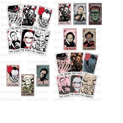 Horror Characters Tarot Card Png, Horror Movie Killers Png, Tarot Card Png, Ghostface The Camper The Slasher Png, Horror