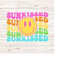 Sun Kissed svg/png Tanned svg summer time svg lake vibes svg beach vibes svg vacation svg Retro