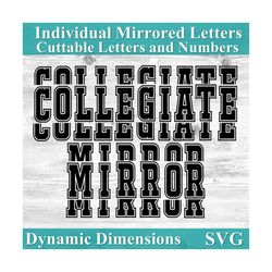 Mirror It Font, Mirrored Letters Sports, Mirror Alphabet, Font svg, Echo font, Echo svg, Sports font, collegiate font, C