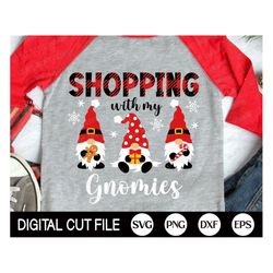 Shopping with my gnomies Svg, Christmas Gnome SVG, Christmas SVG, Gnome Svg, Gnomes Png, Holiday, Christmas Shirt Svg, S