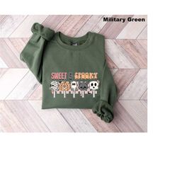 sweet and spooky sweatshirt, halloween candy shirt, trick or treat shirt, spooky kids shirt, halloween toddler t-shirt,