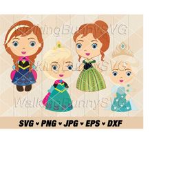 Baby Ice Princess Svg Png, Layered Baby Winter Princess Svg, Baby Princess Png, Svg Files For Cricut, Instant Download