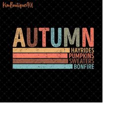 Autumn Hayrides Pumpkins Sweaters Bonfire Png, Autumn Thanksgiving Png, Fall Thanksgiving Gift Png, Retro Autumn Png, Re