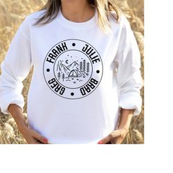 CUSTOM Group Sweatshirt for Camping Group, Personalized Camp Crew sweater for glamping group jumper up to 5 names.