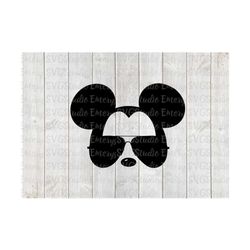 SVG DXF PNG File for Mickey with Aviator Sunglasses