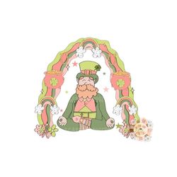 Meditating Leprechaun PNG-Saint Patrick's Day Sublimation Digital Design Download-floral png, lucky png, png for girls,