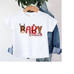 Baby Claus T-Shirt. Christmas Family Shirts, Group Xmas Tees, Christmas Font crew.