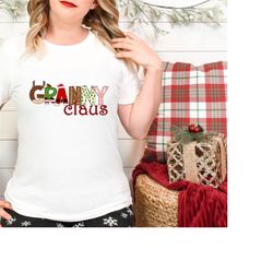 Granny Claus T-Shirt. Christmas Family Shirts, Group Xmas Tees, Christmas Font crew.