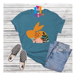 Floral Rabbit T-shirt, Easter Day, Christian Shirt, Nature Lover Shirt, Jesus Shirt, Bunny Tee, Egg Shirt, Rabbit Gift,