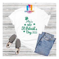 First St. Patrick's Day T-shirt, Green Shirt, Festival Shirt, Four Leaf Clover, Personalized Shirt, Irish Shirt, Shamroc
