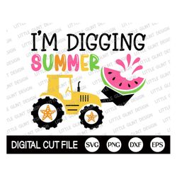 I'm Digging Summer Svg, Summer Svg, Tractor Svg, Beach Cut Files, Vacation Svg, Summer Porch Sign, Last day of school, S