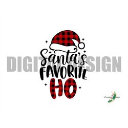 Santa's Favorite Ho Christmas Design SVG PNG Cricut Silhouette