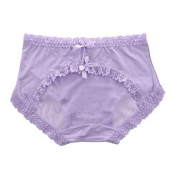 6PK Mixed colors Women's underwear intimates modal mid-rise bowknot panties underpants 461