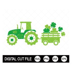 St Patrick's Day Svg, Tractor Svg, kids shirts Svg, Clover svg, Tractor Cut File, Boys Shirts, Shamrock, Svg Files For C