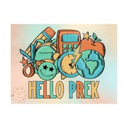 Hello PreK PNG-Back to School Sublimation Digital Design Download-boy back to school png, toddler png, retro school png,