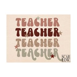 Teacher png, sublimation design Download, teacher png, retro teacher png, vintage teacher png, boho teacher png, teacher
