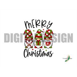Merry Christmas Red and Green Gnomes Holidays Cricut Silhouette Sublimation Gnomies