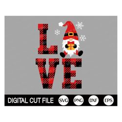 Christmas Gnome SVG, Love Svg, Christmas SVG, Gnome Svg, Gnomes Png, Holiday Gnomies, Christmas Shirt Svg, Png, Dxf, Svg
