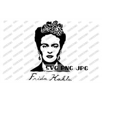 Frida Kahlo SVG, Digital Image svg png jpg