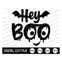 Hey Boo Svg, Halloween Svg, Spooky Svg, Halloween Costume, Ghost Svg, Boo, Funny Halloween, Kids Halloween Shirt, Png, S